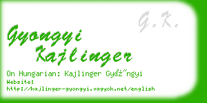 gyongyi kajlinger business card